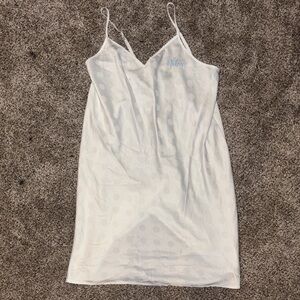 Kate Spade White 'Mrs' Embroidered Slip